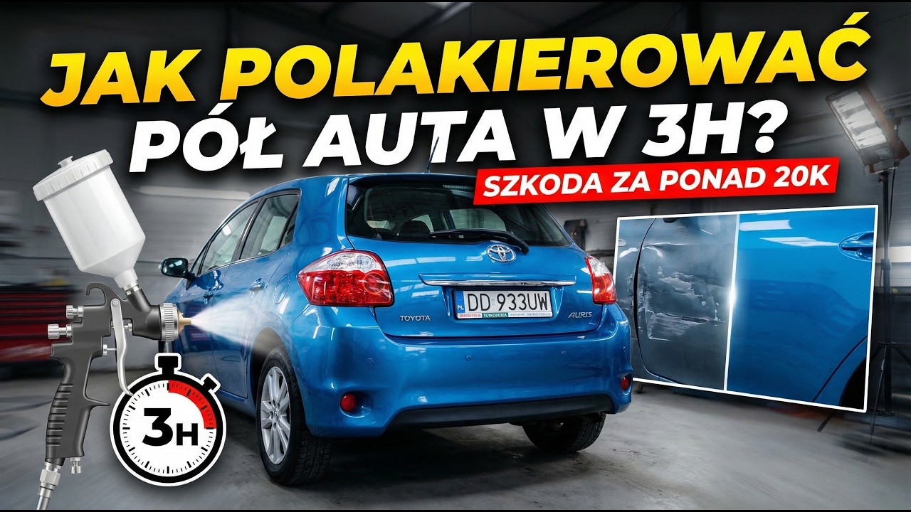 Jak polakierować p&oacute;ł auta w 3h? Szkoda za ponad 20k