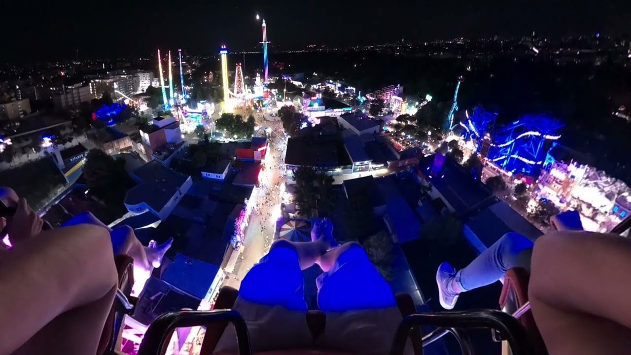 Prater Wien Wiener Free Fall Tower Night