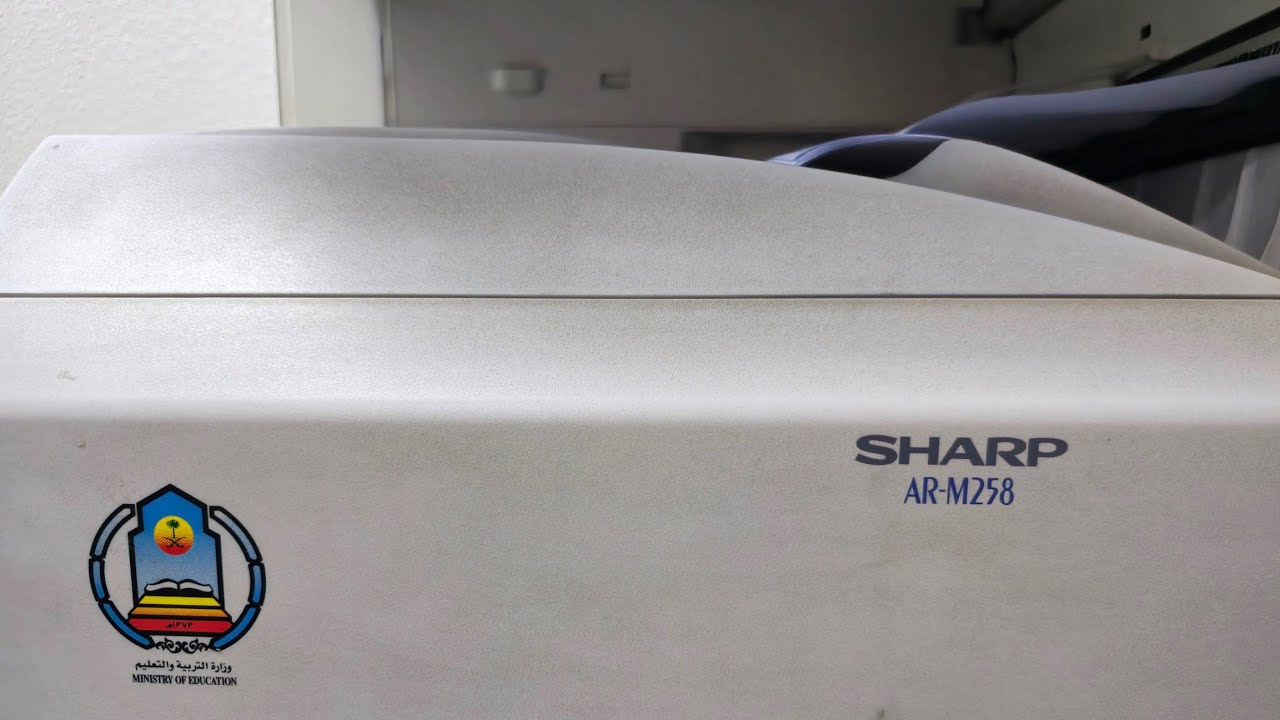 طريقة نسخ ورقتين على وجهين ورقة واحدة SHARP AR-M258