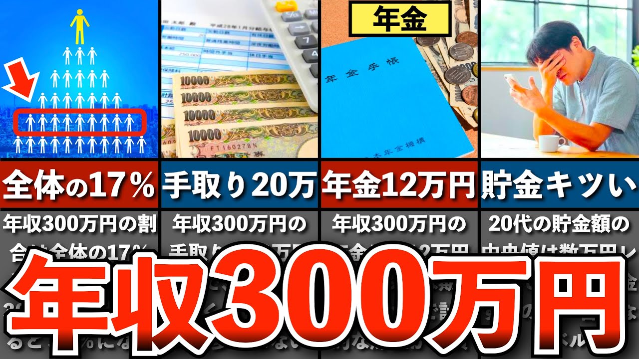 【現実】年収300万円になるとどうなるのか？【貯金 節約 ゆっくり解説】