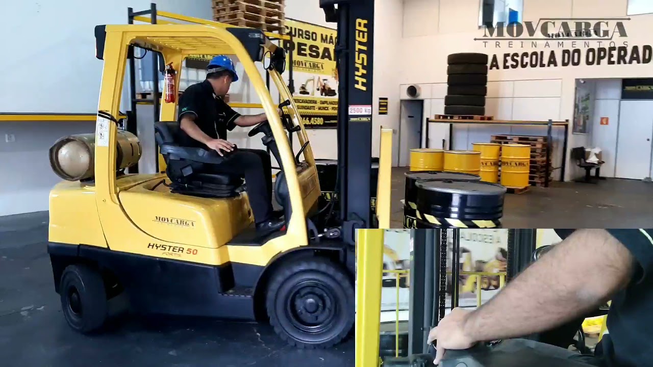 Manobras Com a Empilhadeira Hyster Monotrol + Visão do Operador