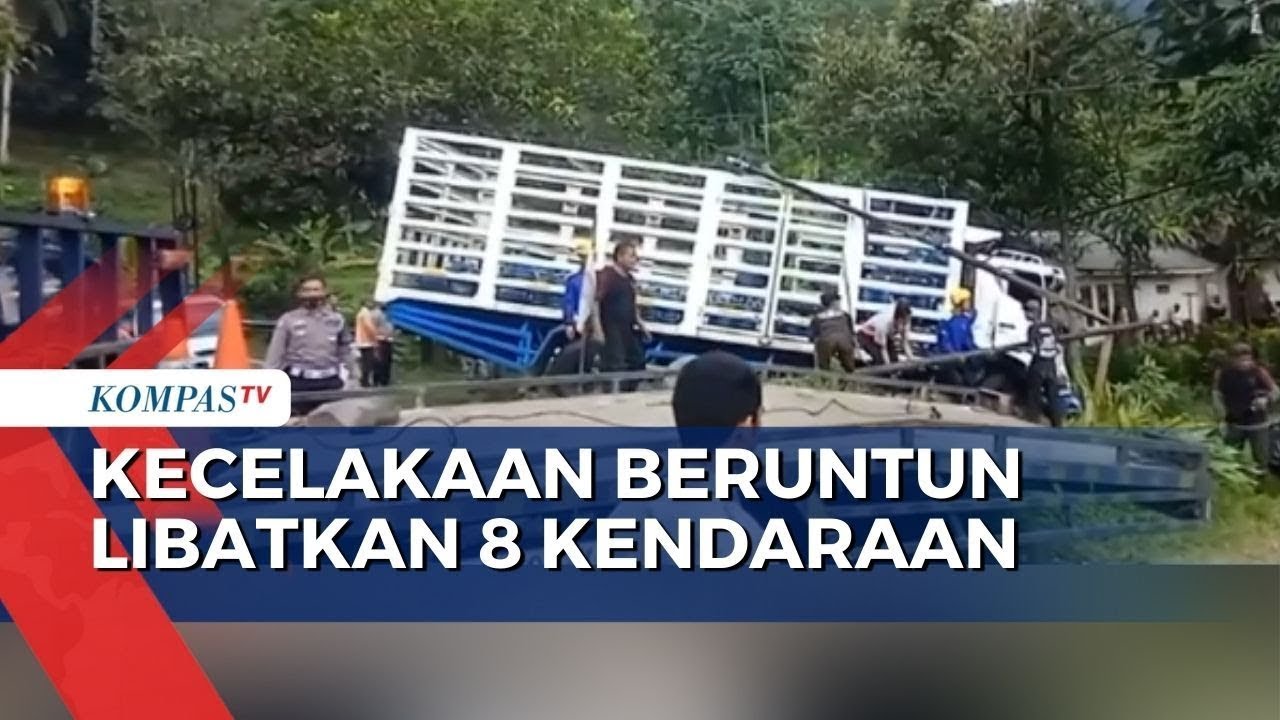 Truk Air Mineral Alami Rem Blong, Sebabkan Kecelakaan Beruntun di Jalur Arteri Subang