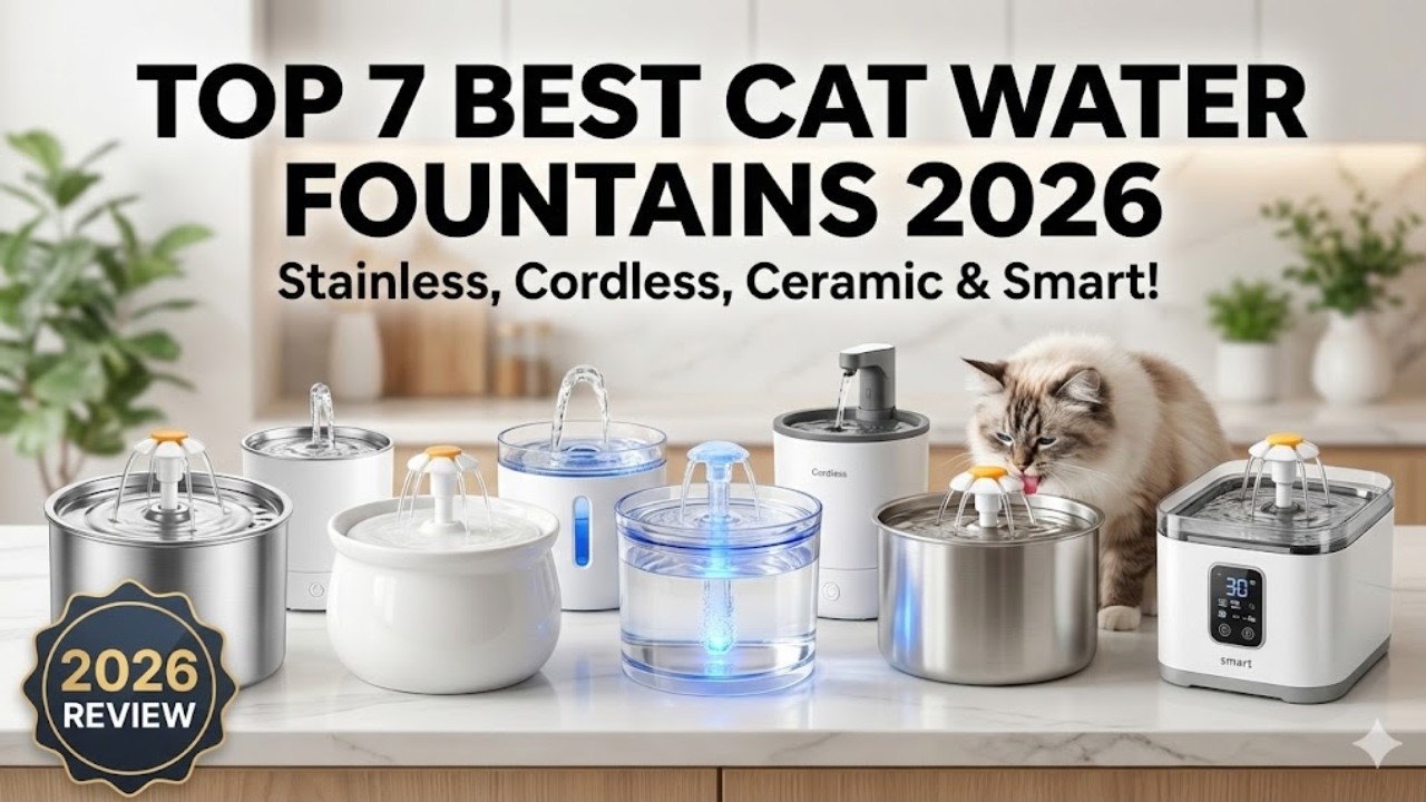Top 7 Best Cat Water Fountain 2026 🐱 | Stainless, Cordless, Ceramic & Smart Fountains Compared!