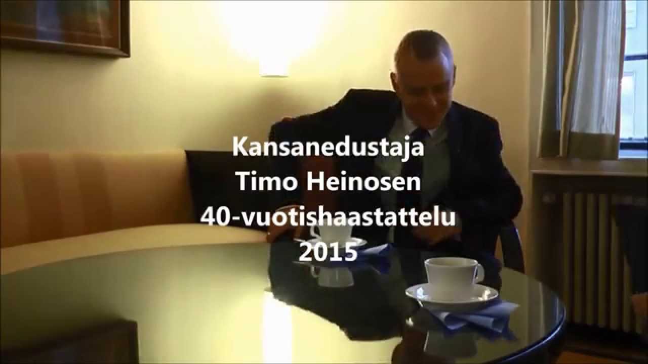 Kansanedustaja T&iacute;mo Heinonen 40-vuotta. Syntym&auml;p&auml;iv&auml;haastattelu
