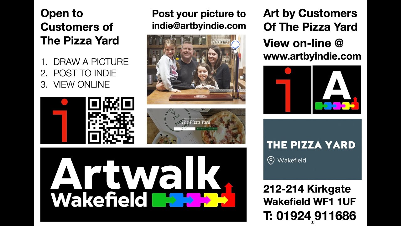 ARTWALK WAKEFIELD | pizza YARD | art by indie
