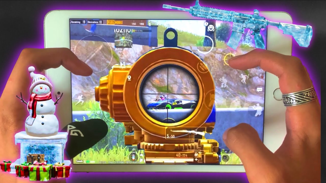 EASY WAY TOO SQUAD WIPE!! 4 Fingers Claw + Full Gyroscope | IPAD MINI 5 | PUBG MOBILE