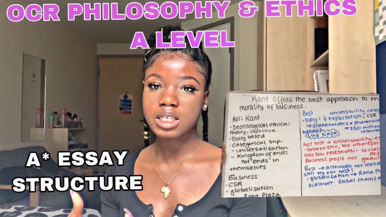 A* ESSAY STRUCTURE AND PLAN | OCR PHILOSOPHY& ETHICS (RS) A level 2020