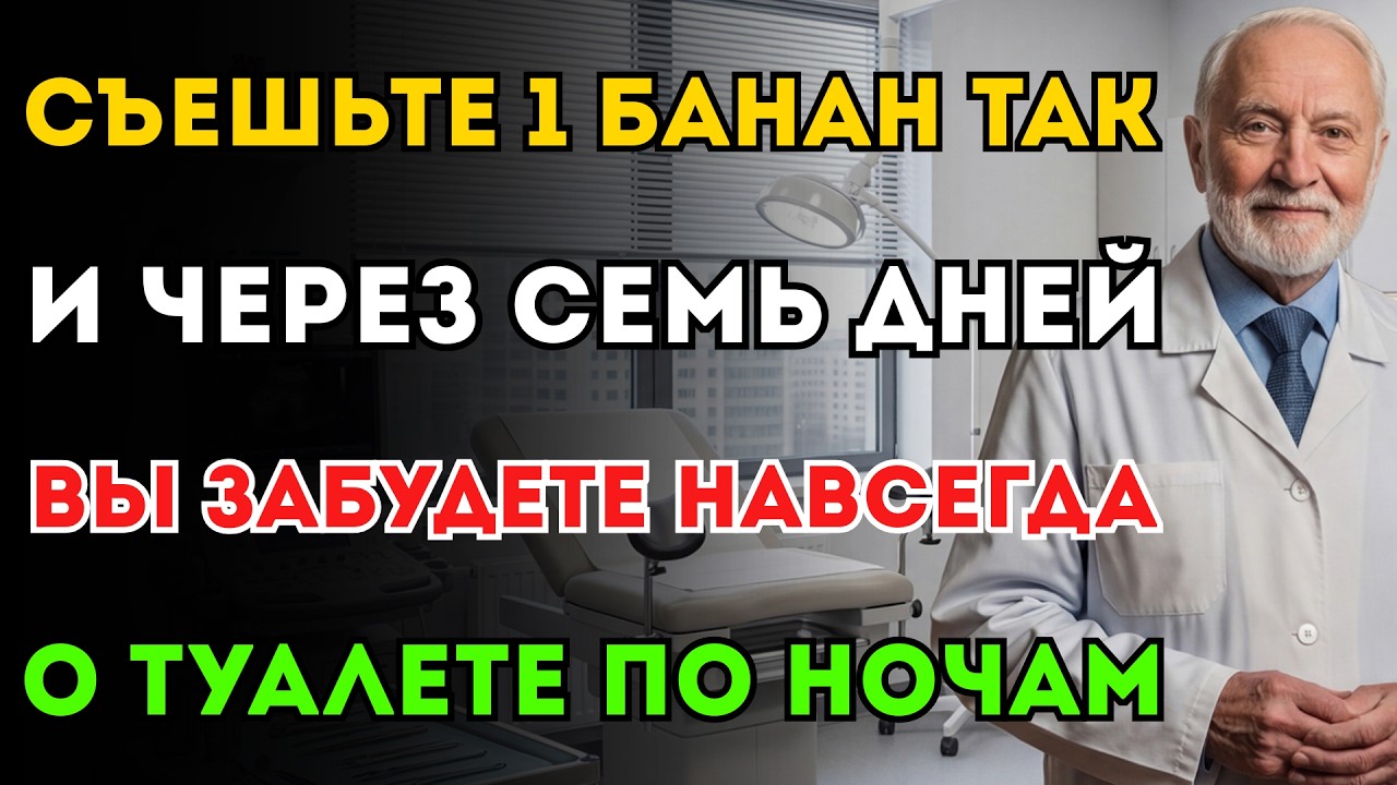 Встаете по ночам в туалет? Банан в 5 вечера обеспечит вам крепкий сон без пробуждений! Обязательно!