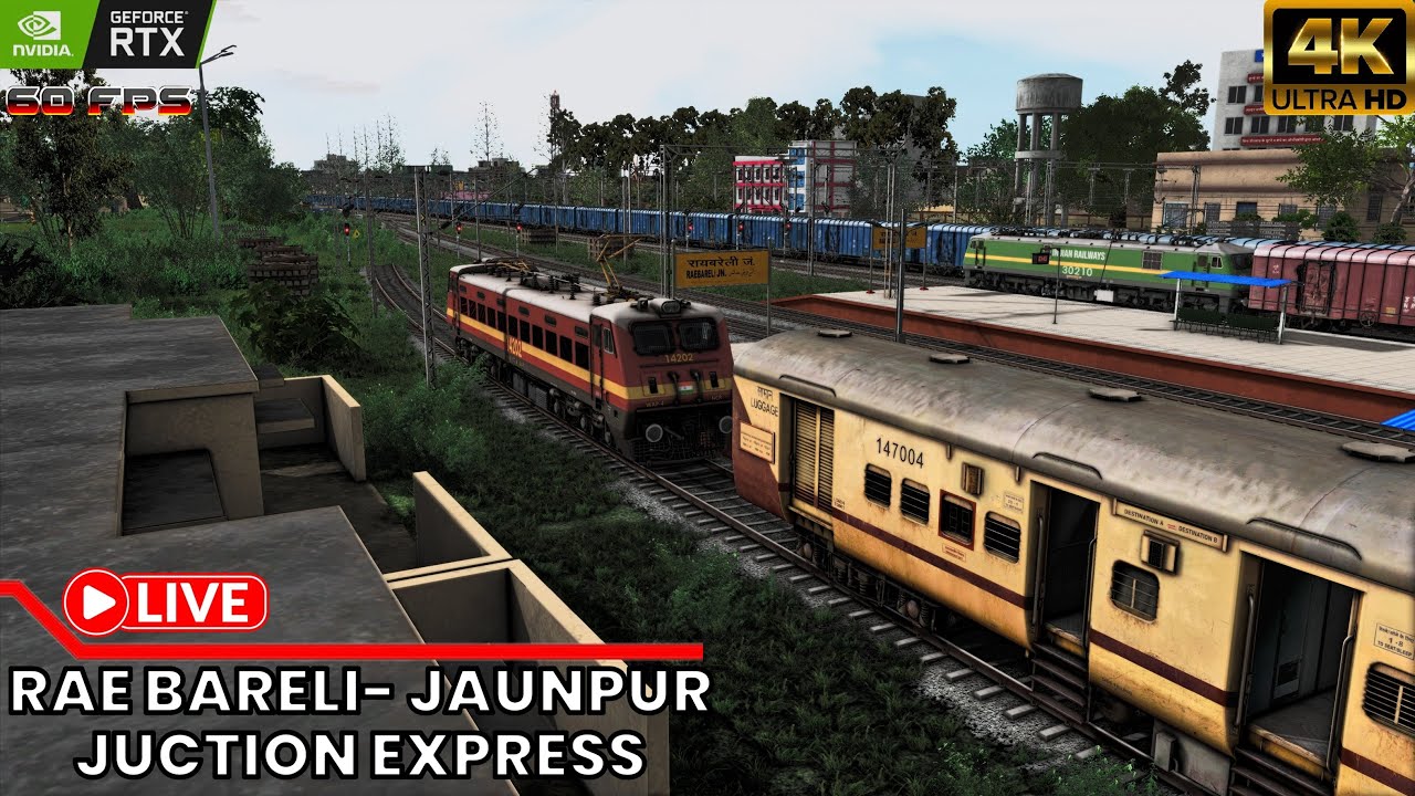 14202 RAE BARELI - JAUNPUR JUNCTION EXPRESS LIVE RAILWORKS..#indianrailways #railworks #gaming #live