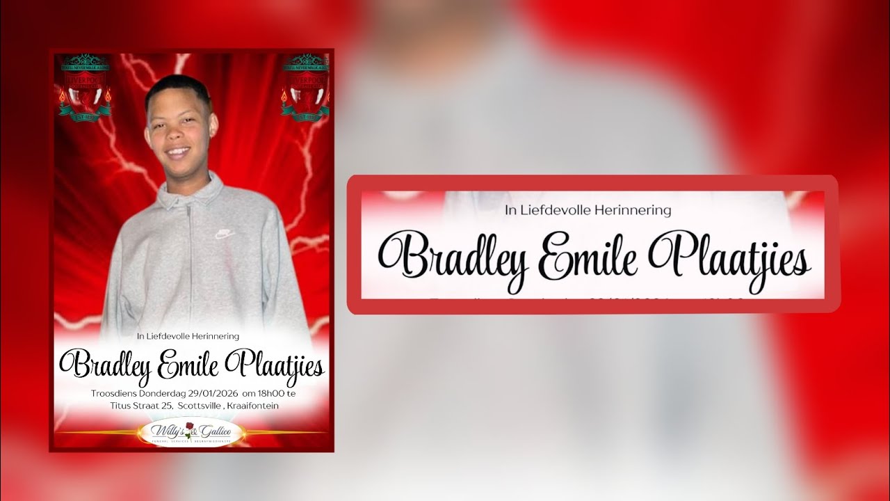 Bradley Emile Plaatjies Celebration of life