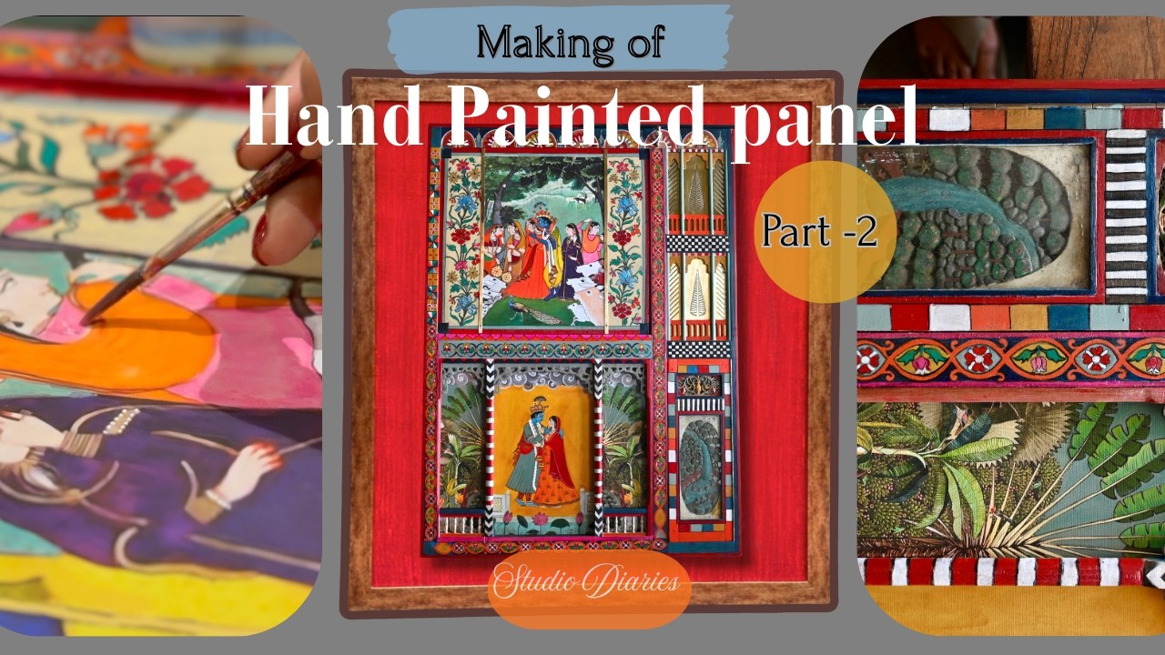 Restoring & Hand Painting a Vintage Panel | Indian Craft Process - Part 2