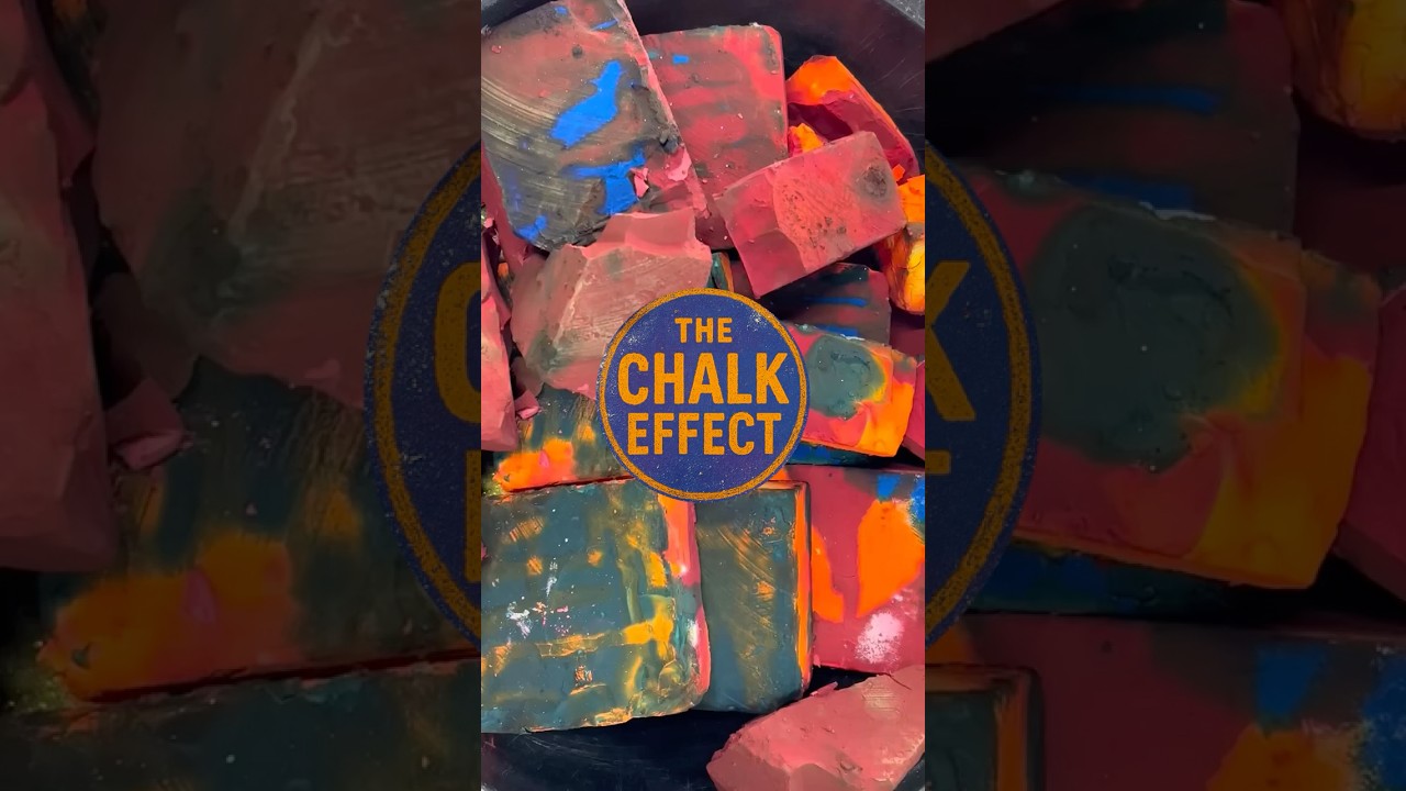 This Colorful Chalk Turns to Dust | ASMR