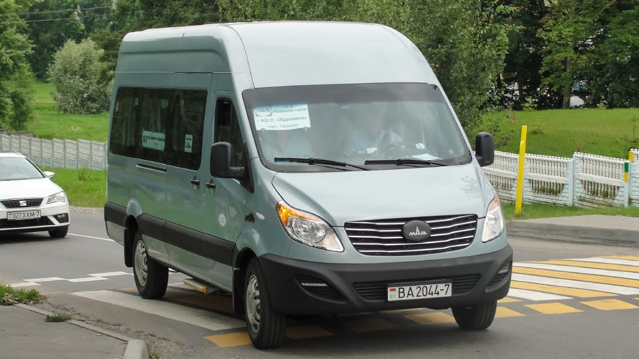 Минск. Поездка в микроавтобусе МАЗ-281.040, Г/№ ВА 2044-7, маршрут №1243т (29.08.2024)