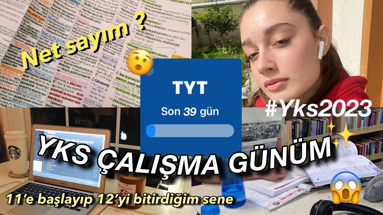 ''YKS'' Çalışma Günlüğüm || Günde 10 saat çalışmak 🥲  #yks2023