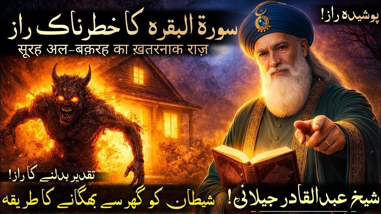 Surah Bakra Ka Khatarnak Raaz | Sheik Abdul Qadir Jilani RA | Shaitaan Ko Ghar Se Baghane Ka Tareeqa
