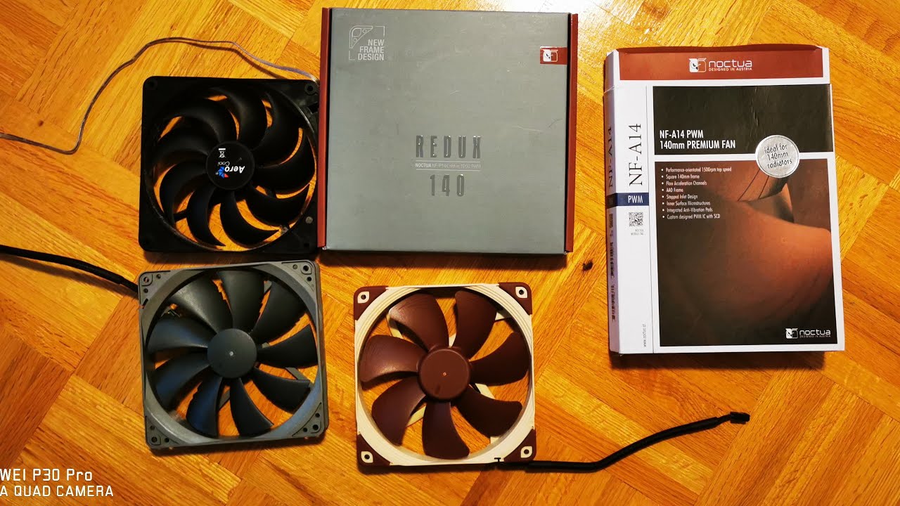 Компьютерный вентилятор Noctua 140 мм NF-A14 PWM и Noctua  NF-P14s