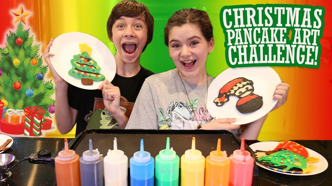 🎄 Christmas Pancake Art Challenge! 🥞