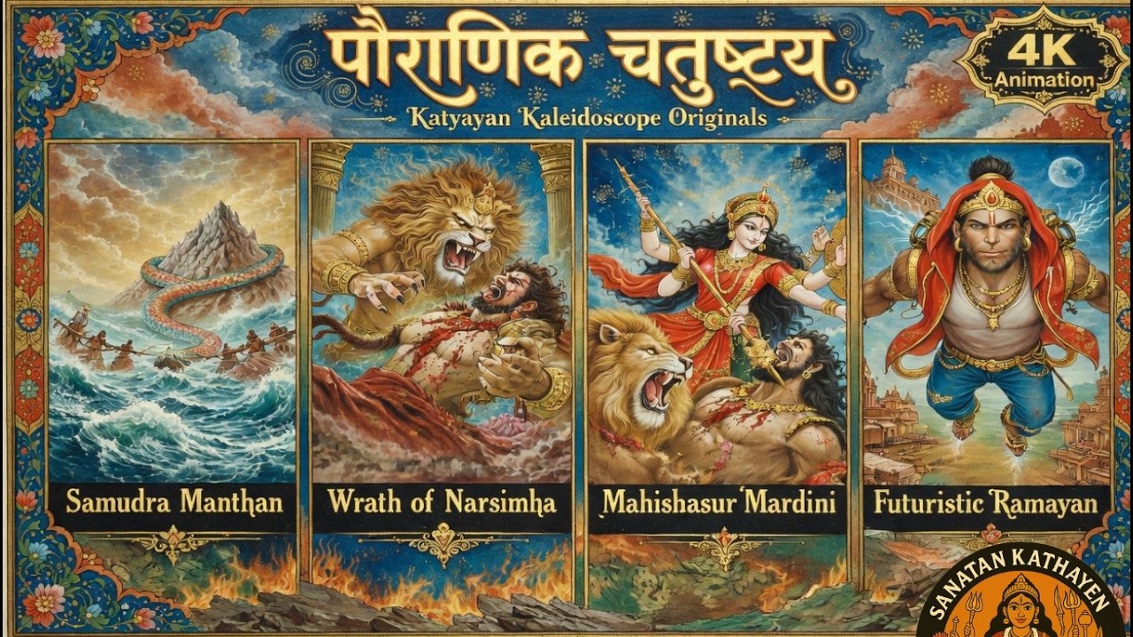 LIVE  चार महागाथाएँ: 33-Min Cinematic Marathon | Samudra Manthan | Narasimha | Durga | Lanka 2099
