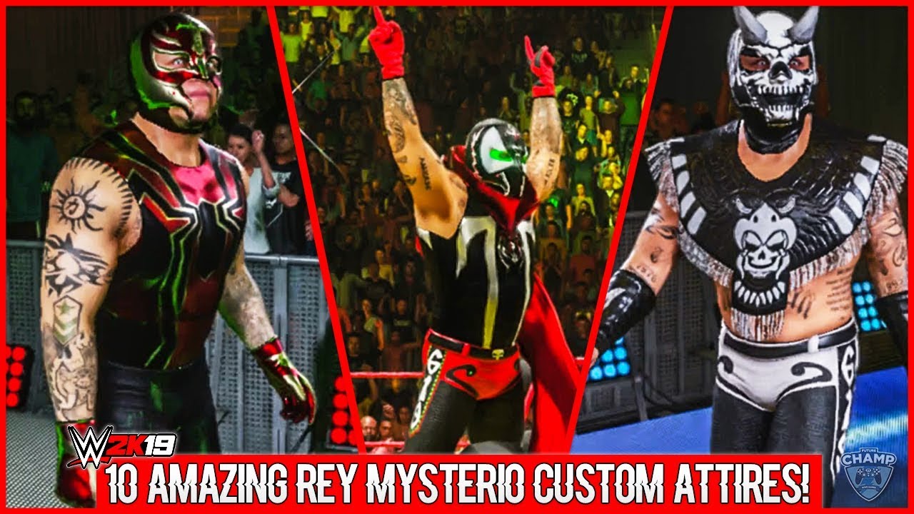 WWE 2K19 - 10 Amazing Custom Rey Mysterio Attires!!