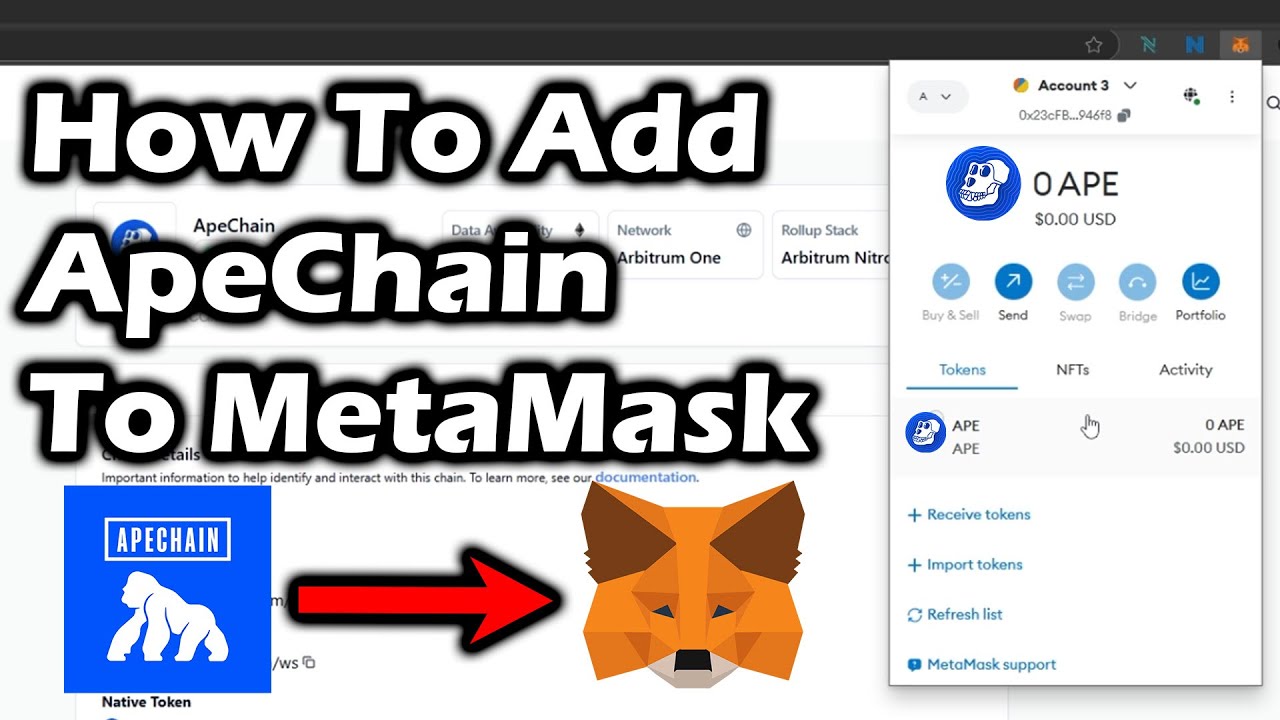 How to add ApeChain to MetaMask
