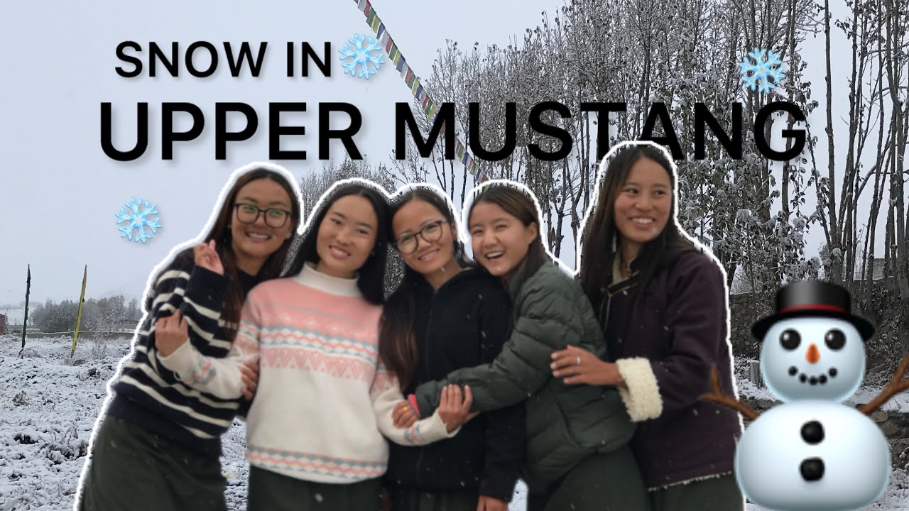 Beautiful snowfall☃️in UpperMustang After So Long.//Lomanthag//