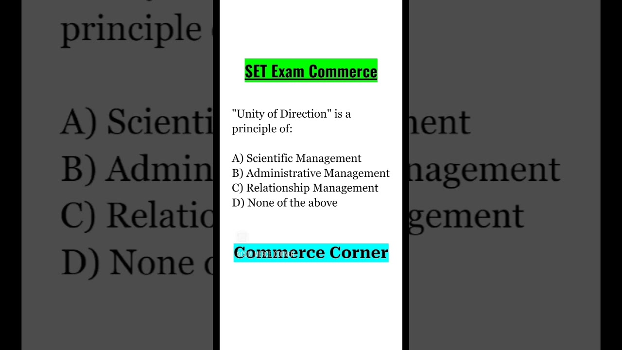 SET Exam Commerce - Previous Year Questions 