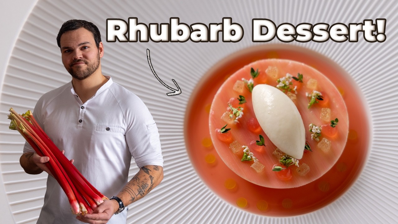 Десерт &laquo;Ревень и белый шоколад&raquo; в стиле высокой кухни! Рецепты от Мишлен.