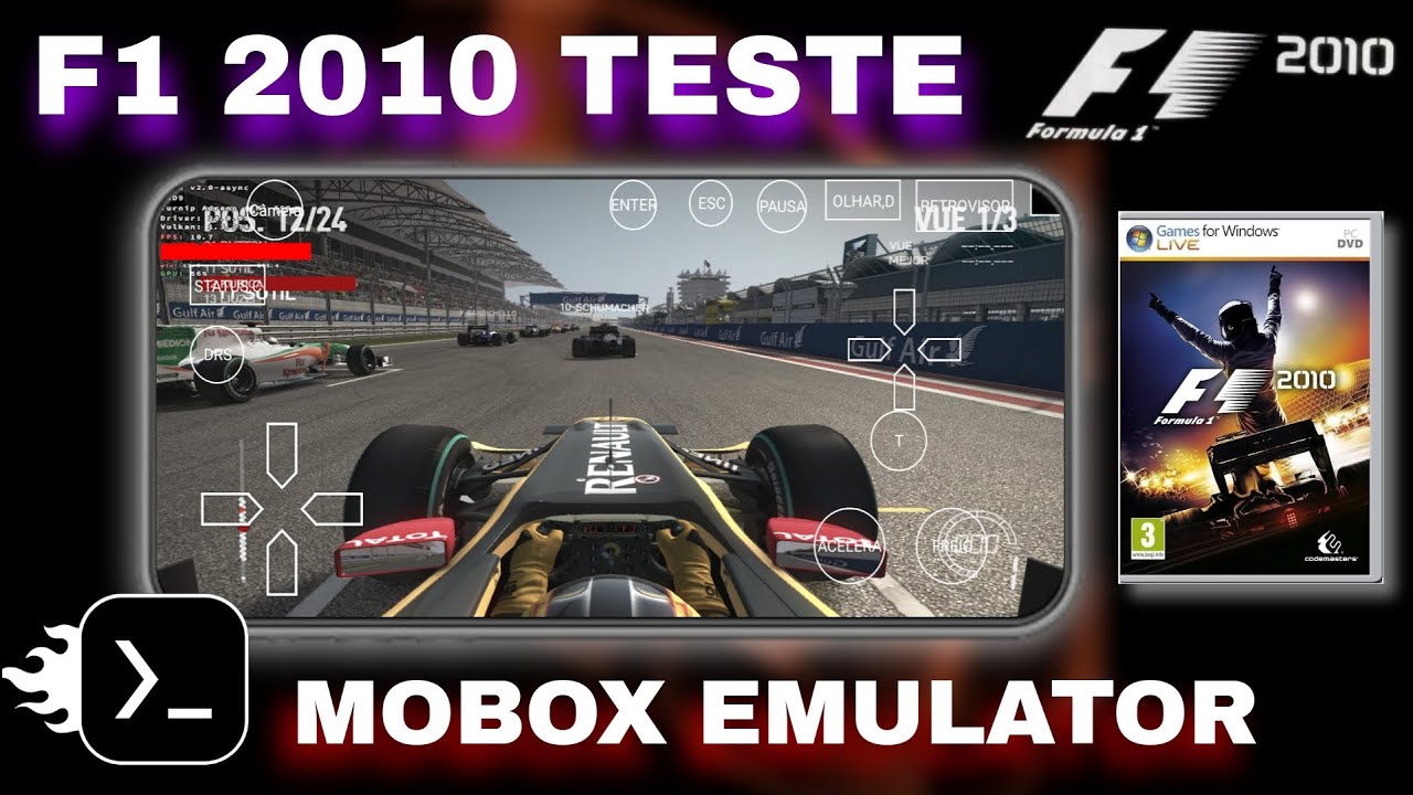 F1 2010 | mobox emulator android | teste.