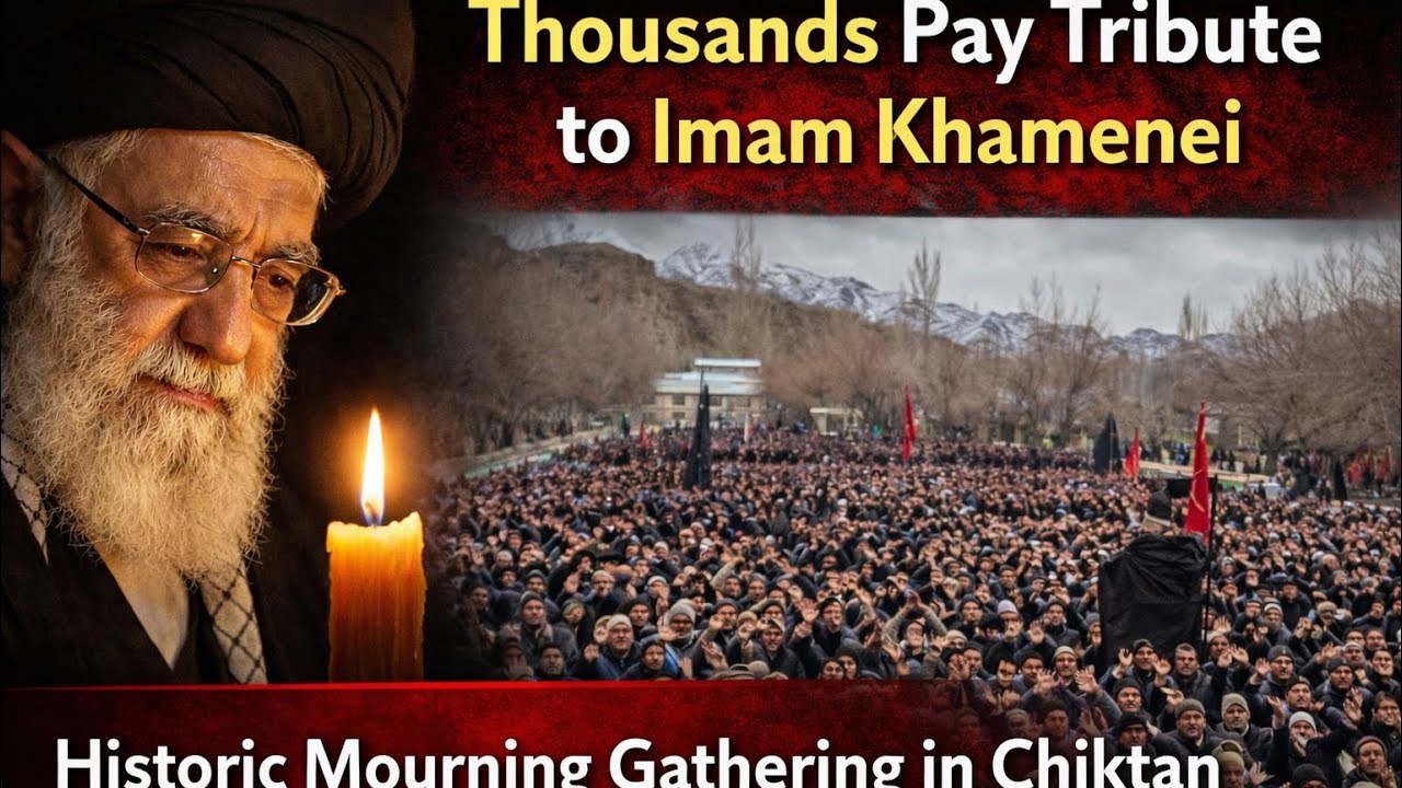 Thousands Gather in Chiktan to Honor Martyr Sayyed Ali Khamenei #Chiktan #Kargil #Tribute #Gathering