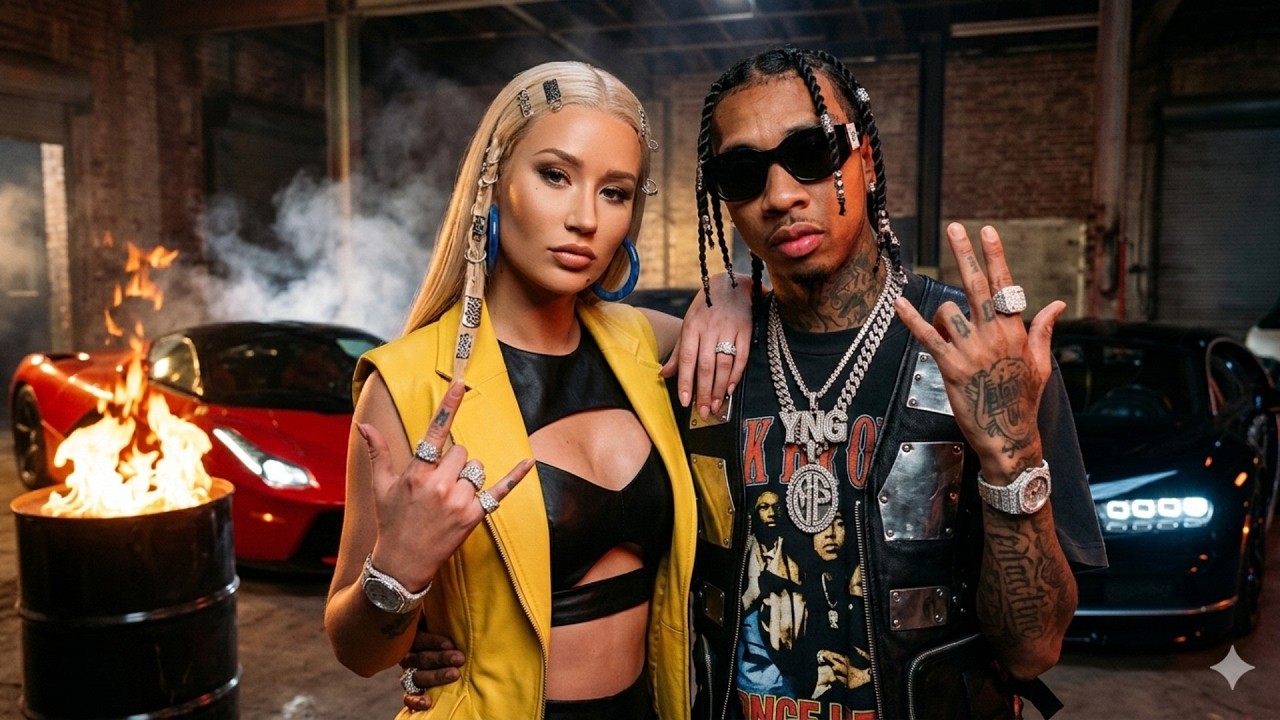 Carbon Fiber Dreams, Tyga,  Iggy Azalea  (ft. Doja Cat, Chris Brown) | (Official Lyrics Video)