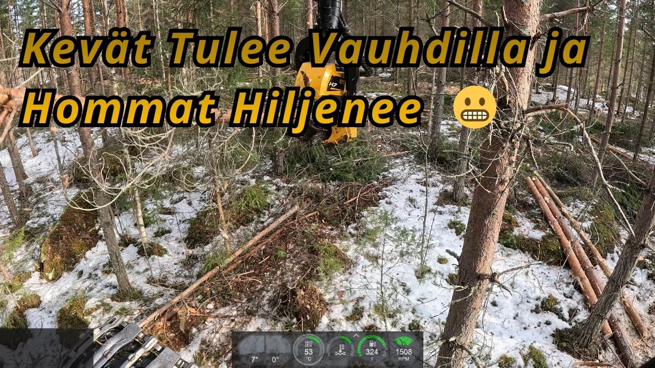 Ensiharvennus Hakkuuta ja Kelirikko Alkaa Painaa Päälle. VR33 Ponsse Scorpion K AC New H7 -25