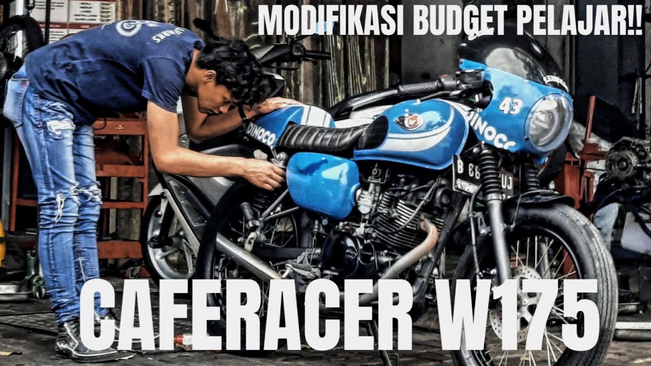 CUMA 3 JTAN!!!!! REVIEW MODIFIKASI CAFERACER W175 SE