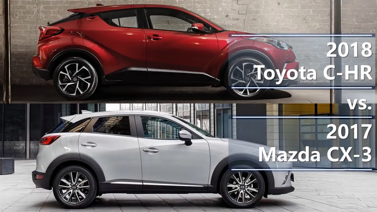 2018 Toyota C-HR vs 2017 Mazda CX-3 (technical comparison)