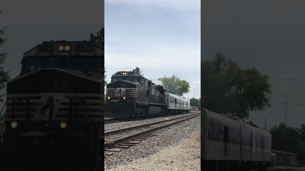 NS DASH 9 LEADS THE FRA INSPECTION TRAIN ON THE CN FOX RIVER SUBDIVISION!!!