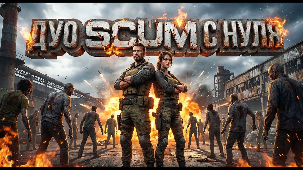 SCUM С НУЛЯ! ДУО ВЫЖИВАНИЕ С НУЛЯ В SCUM!   