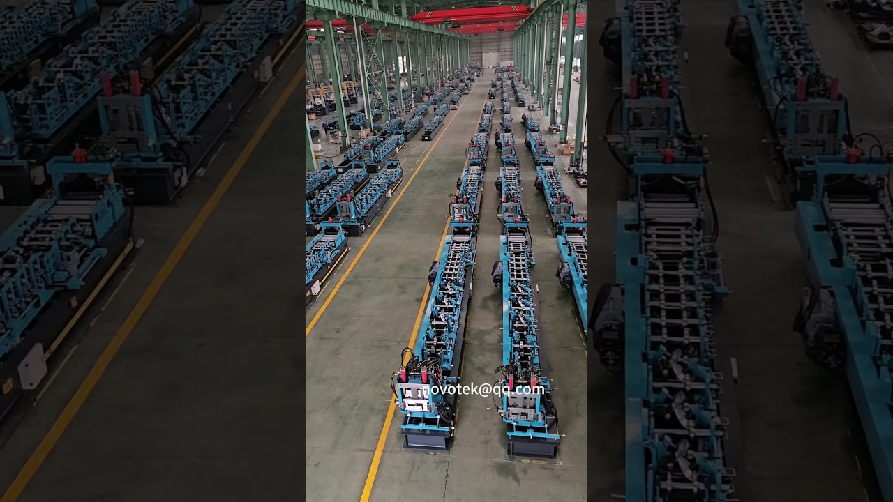 3mm Z Purlin Roll Forming Machine Testing Run in China NOVOTEK Factory #rollformingmachine
