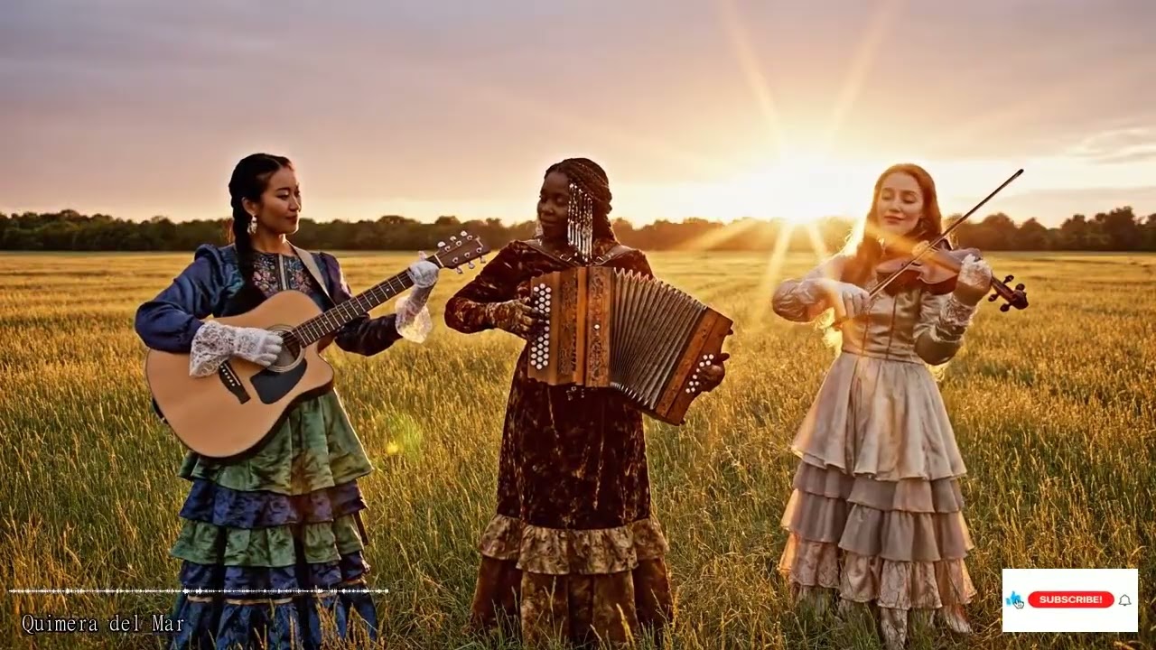 金色阳光中，西班牙吉他与手鼓手风琴交融，奏响安达卢西亚弗拉门戈晨韵