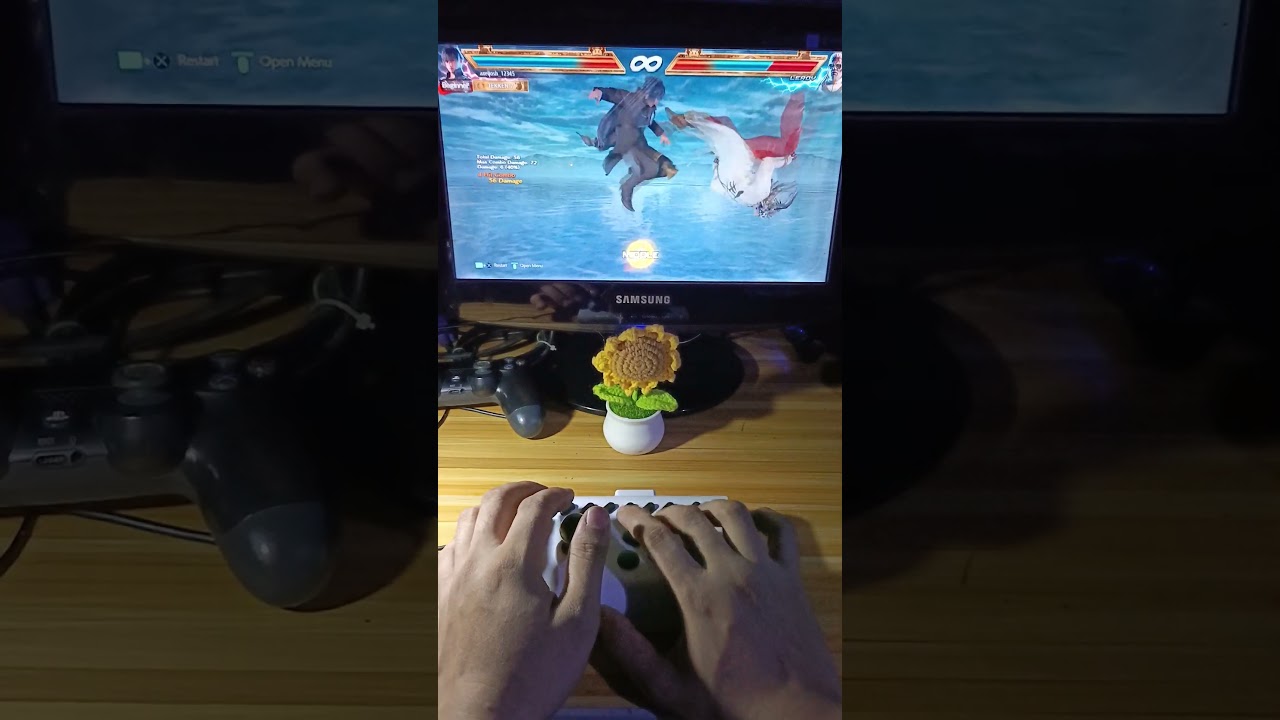 Tekken 7: Noctis Combo with mini arcade 🔥🔥#authentic #tekken7 #arcadestick #viral #ps4