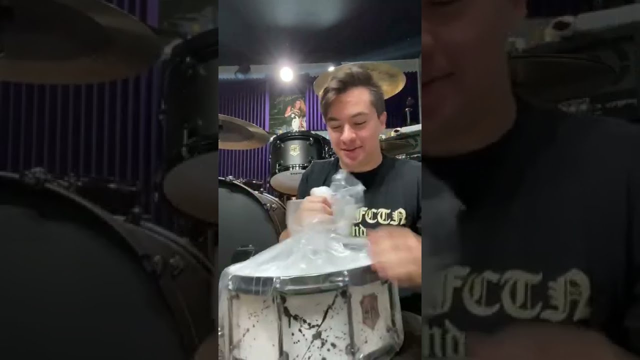 SJC Family Grayson Mesarosh Unboxes His Brand New SJC Drums Wicked Custom Snare Drum