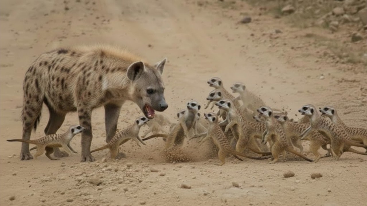 Hyena Thought It Was an Easy Hunt, But the Meerkats Fought Back