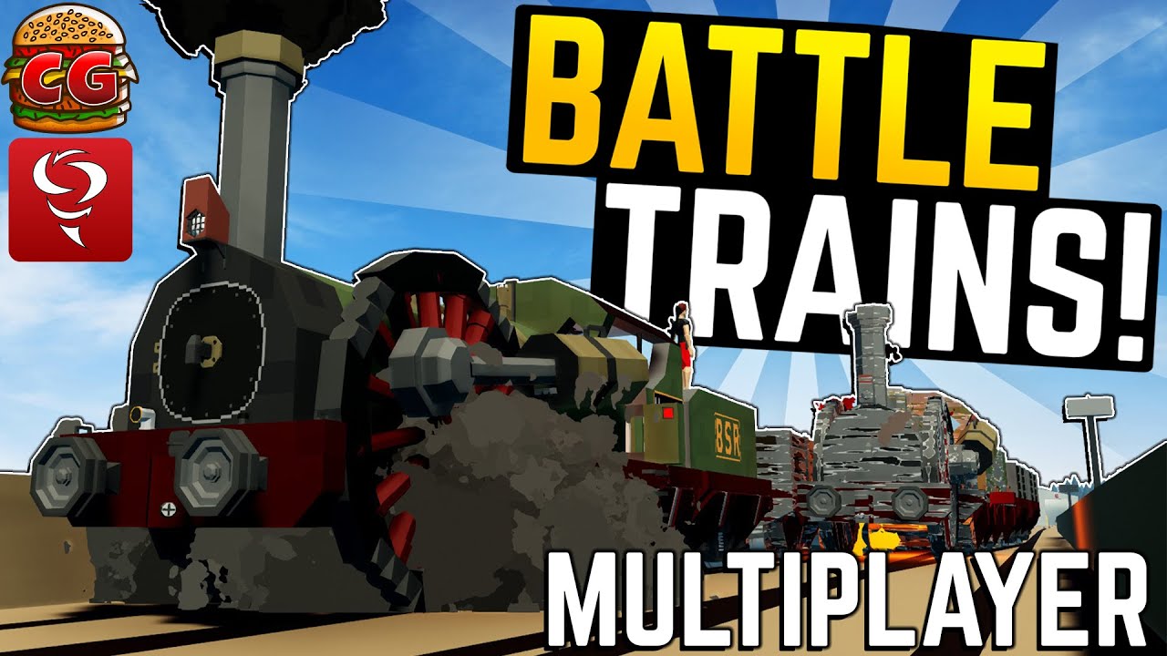 EXPLOSIVE TRAIN BATTLE In Stormworks Multiplayer!