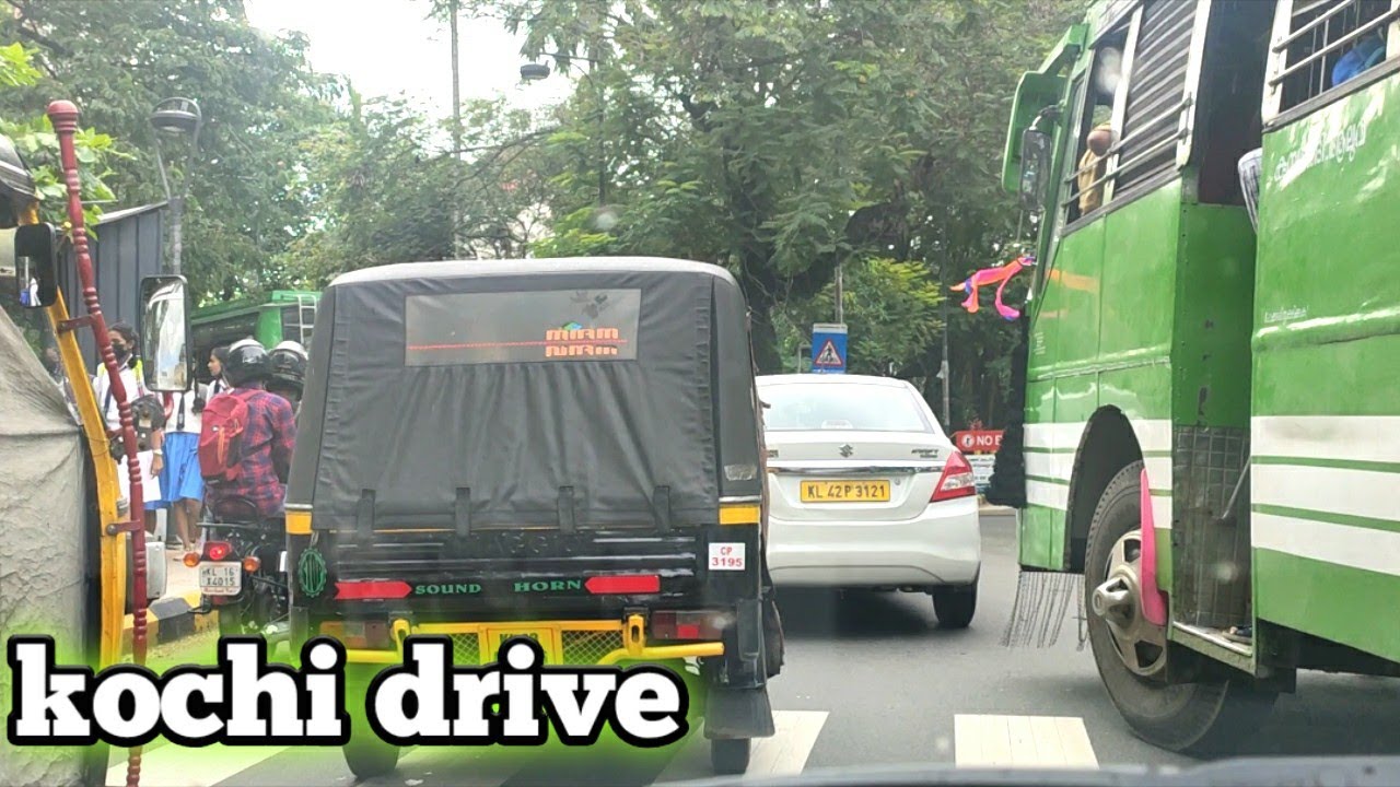 4k- kochi | kochi city drive | marine drive road