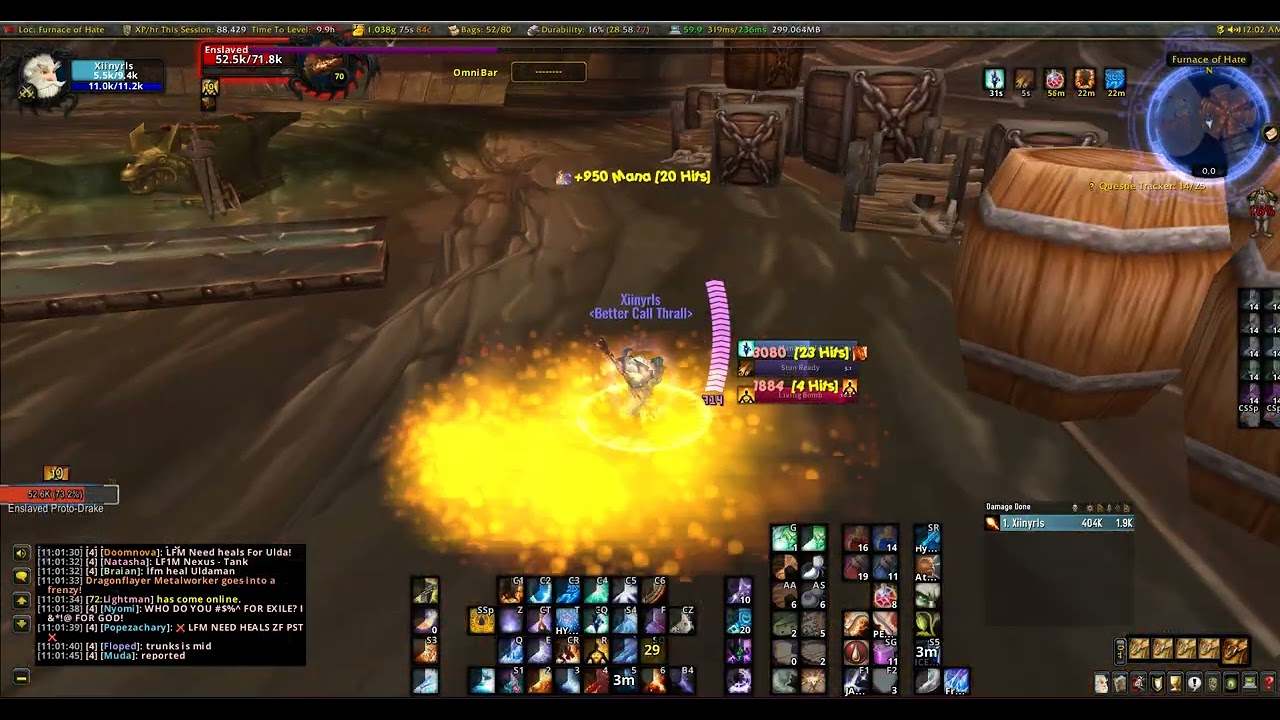 Mage Utgarde Keep solo 500k+xp/h (Fire Specs)