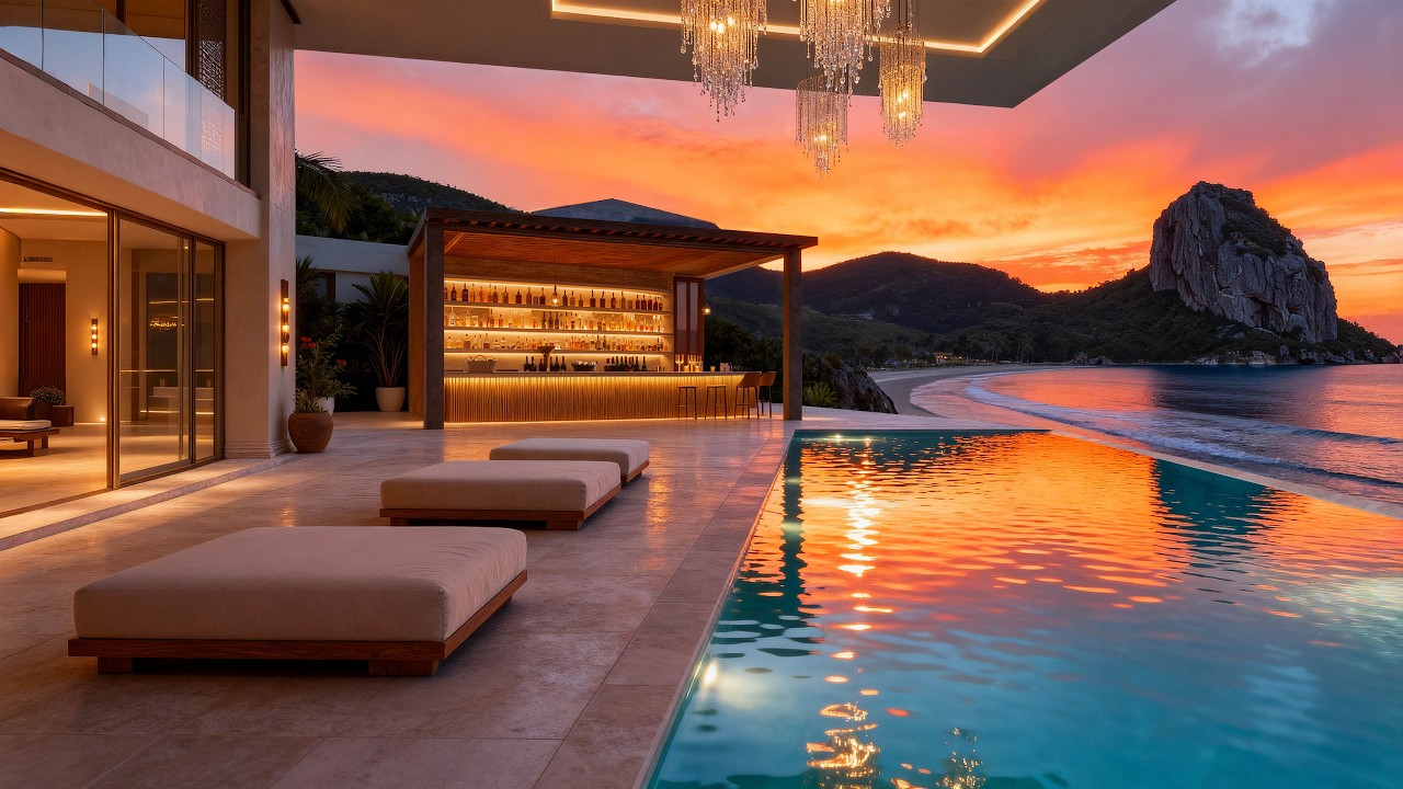 Relaxing Jazz under a Gorgeous Sunset – Soft Seaside Jazz with Calm Waves for Emotional Calm