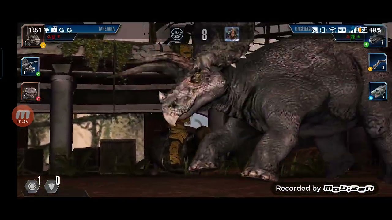 Triceratops Trys Jurrasic world the game