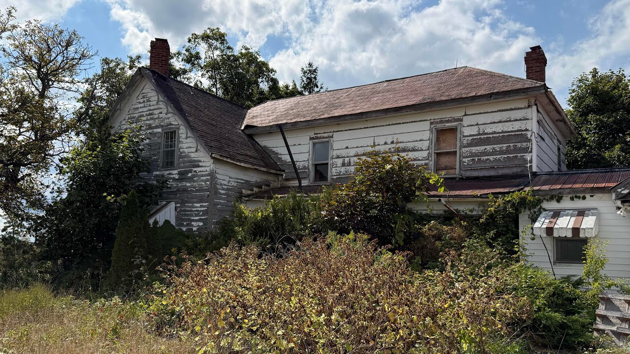 Creepy ABANDONED 1800s Gothic Revival farmhouse **what happened here??** 