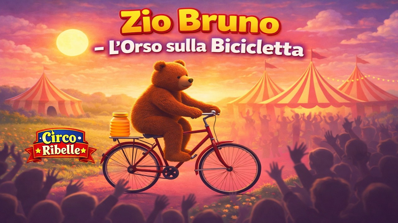 🐻 Zio Bruno l’Orso sulla Bicicletta 🚲 | Canzone Divertente per Bambini | Circo Ribelle
