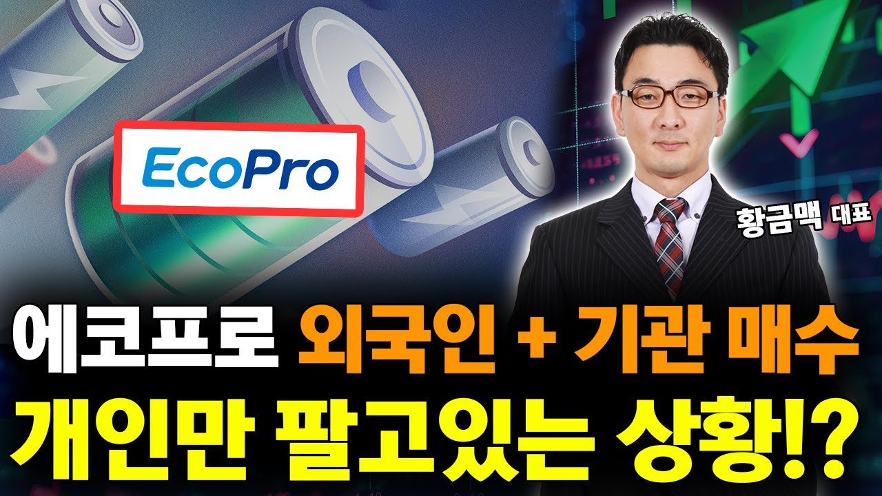 에코프로 주가 외국인 기관 폭풍 매수! 개인만 던지고 있다!? 주가 전략은?