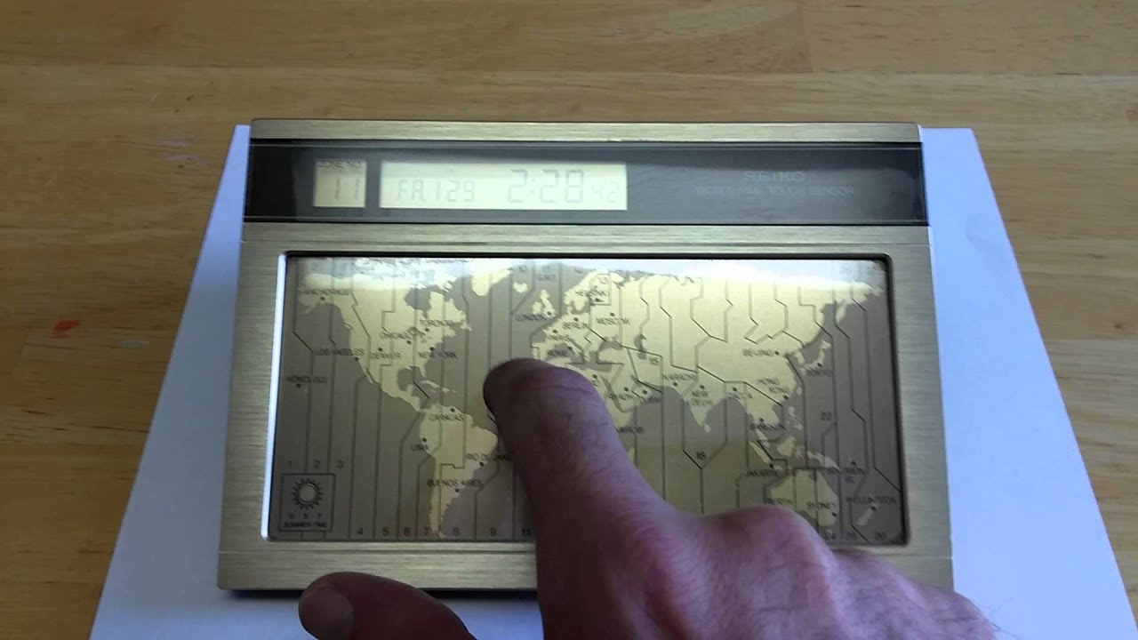 Seiko World Time Touch Sensor Clock