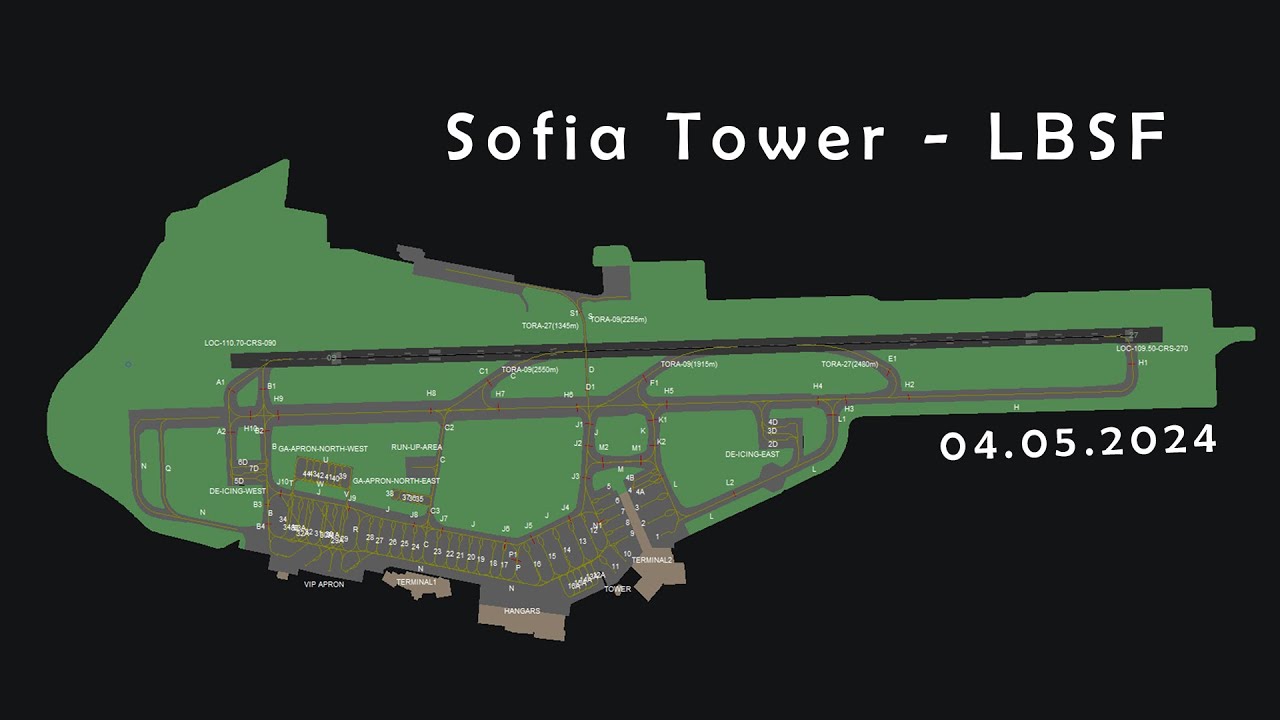 Controlling Sofia Tower (LBSF_TWR) | Tower Controller | Bulgaria | 04 May 2024